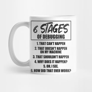 6 stages of debugging Mug